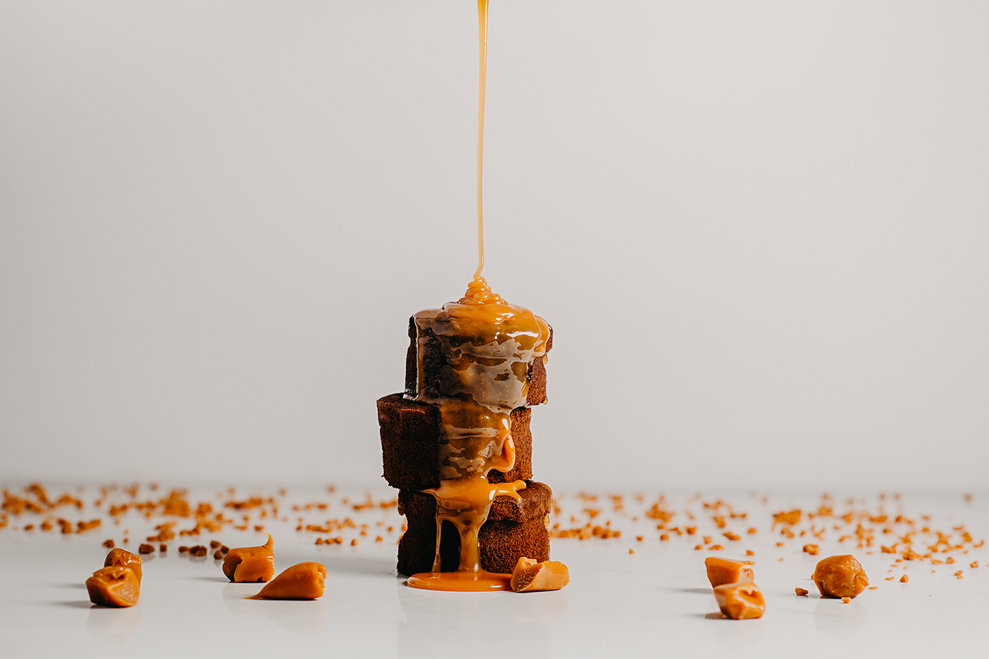 Choc-caramel lava cake