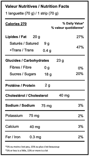 Languette croustillante à l'érable