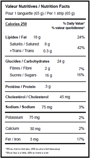Languette aux trois chocolats