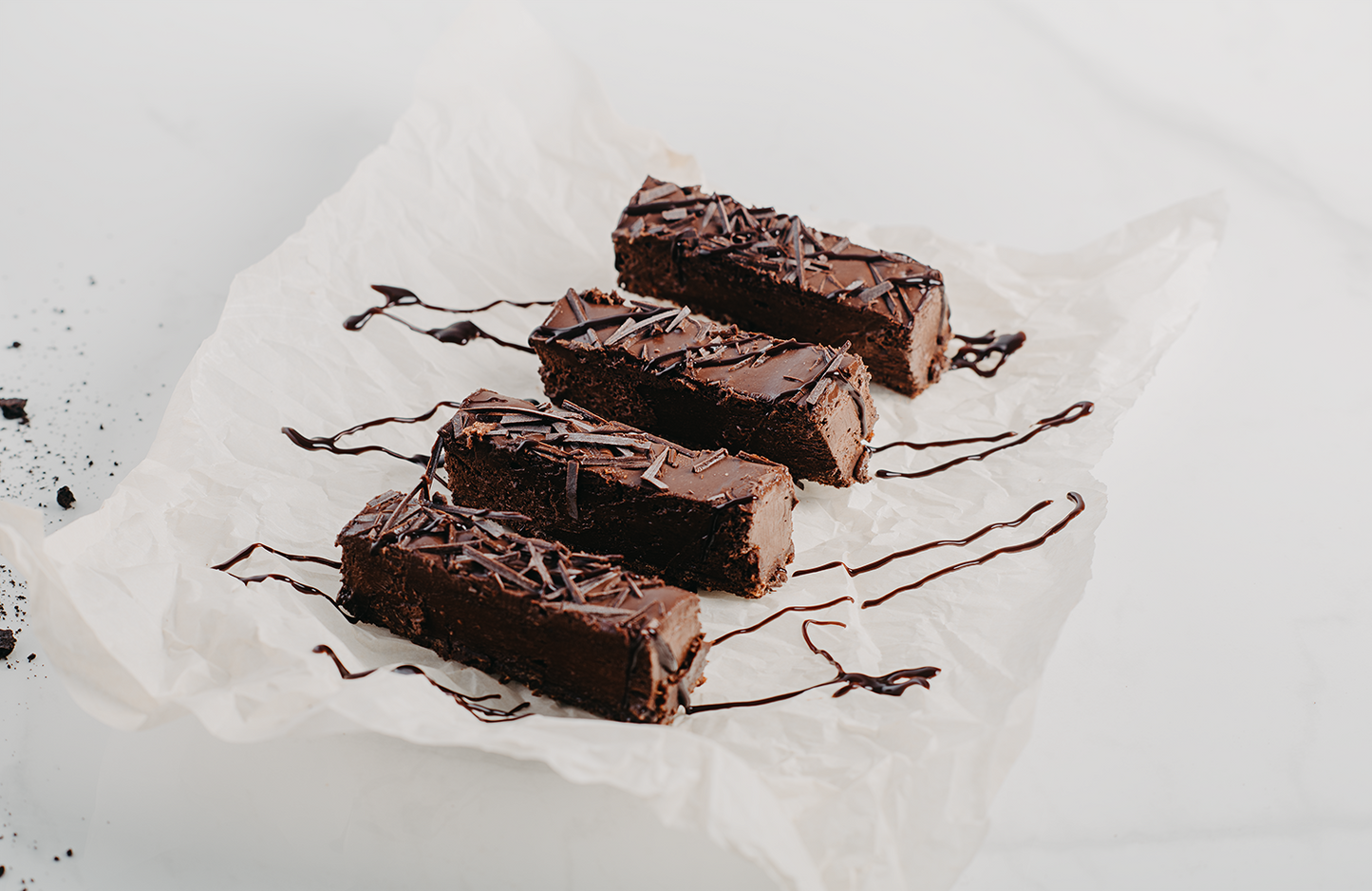 Velvety chocolate mousse crispy