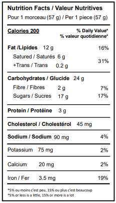 Pre-sliced chocolate mousse