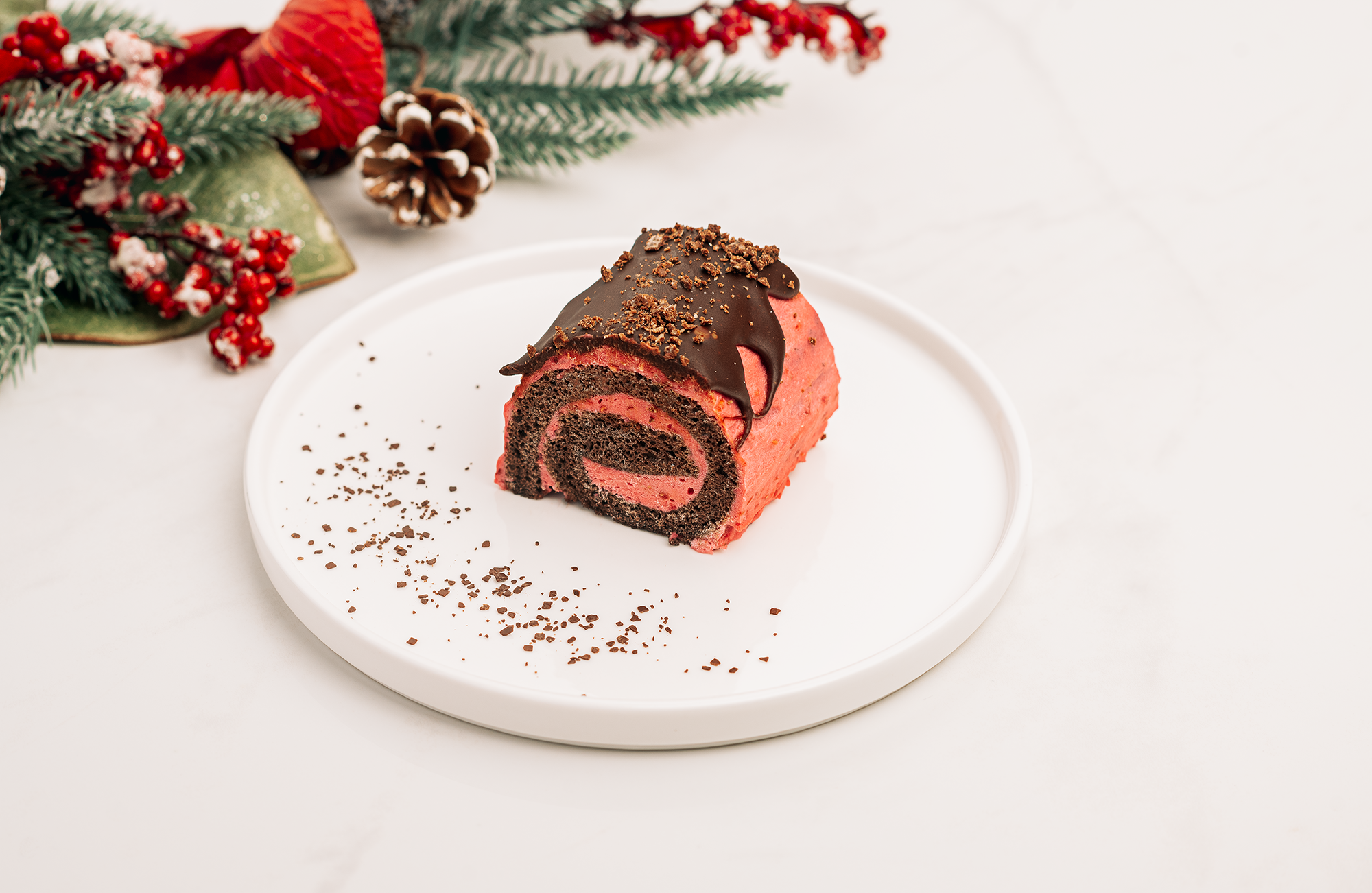 Chocolate-raspberry log – Martin Dessert